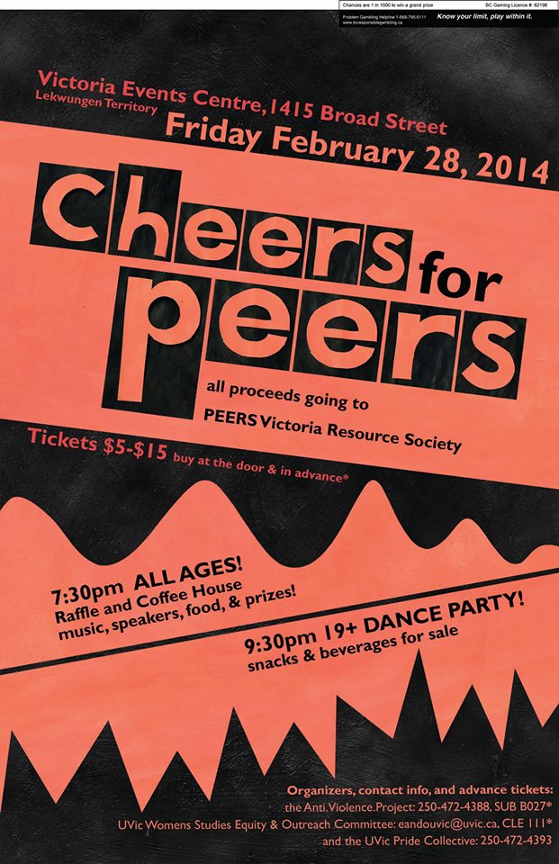 Event poster for Cheers for Peers