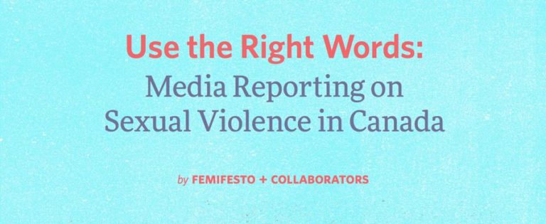 Use the Right Words: media reporting on sexual violence in canada