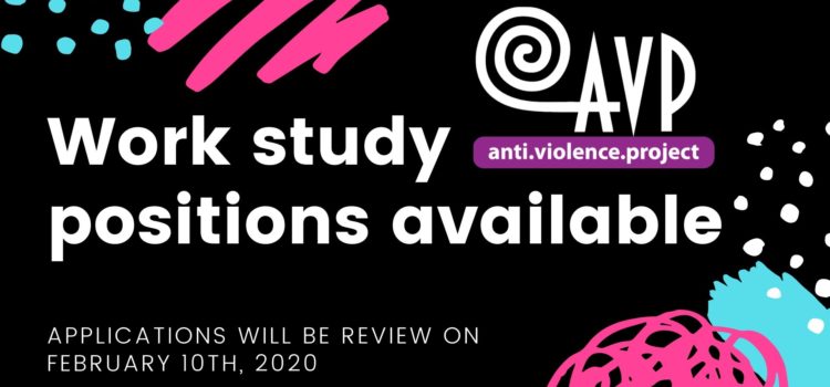 Work study positions still available! Work study positions still available!