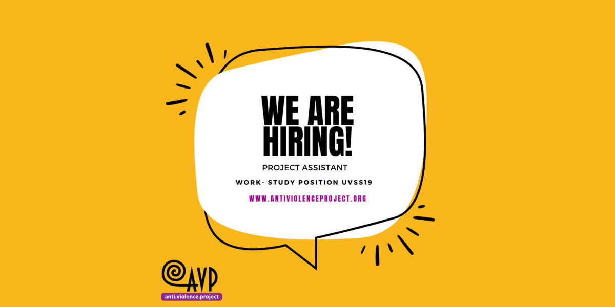 AVP is hiring! Project Assistant!